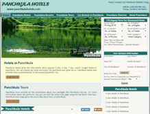 Tablet Screenshot of panchkulahotels.com